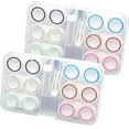 thumbnail image 1 of Estuche para lentes de contacto, paquete de 2 Caja de cuidado de lentes de contacto transparente portátil, contenedor, kit de almacenamiento en remojo para viajes y hogar Xemadio WMZL-782-2, 1 of 7