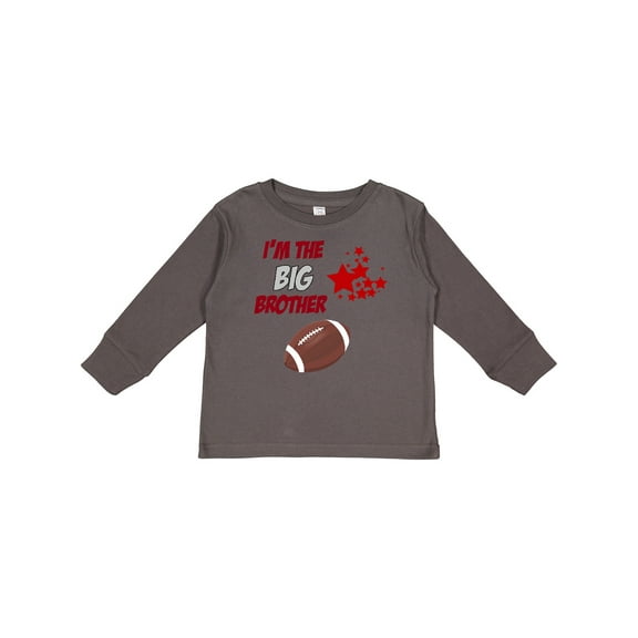 Inktastic I'm the Big Brother Football Boys Long Sleeve Toddler T-Shirt