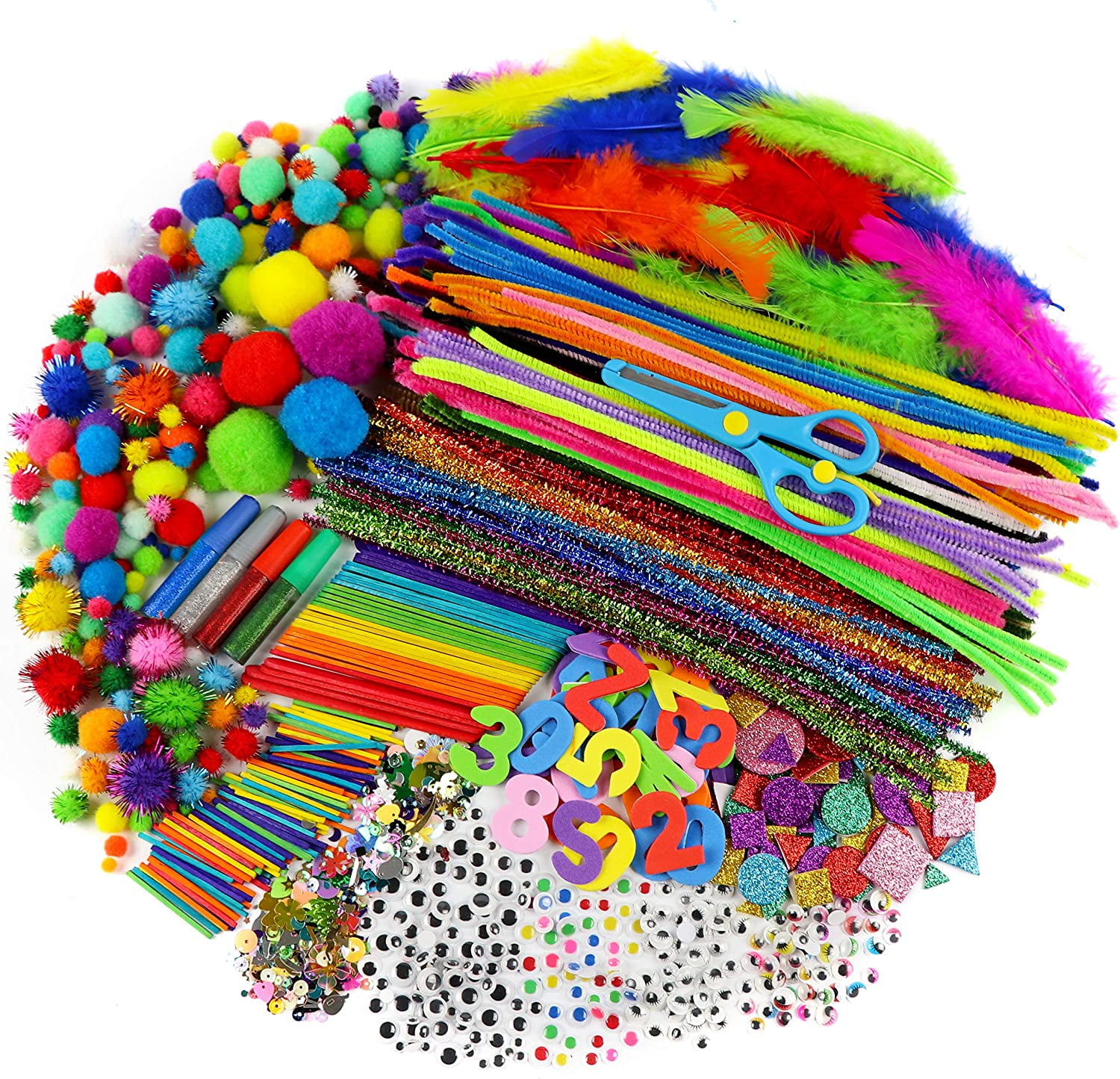 500Pcs Pipe Cleaners Craft Supplies Set Includes 100Pcs Pipe Cleaners Chenille 