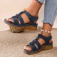 thumbnail image 1 of WILLBEST Sandalias De Plataforma Para Mujer, Informales, Transpirables, Con Tacón De Cuña, Cómodas, Para Uso Diario Con Suela, 1 of 4