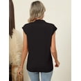 thumbnail image 4 of Chaleco tipo suéter IECCP, moderno, cuello en V, sin mangas, con botones para mujer, 4 of 5