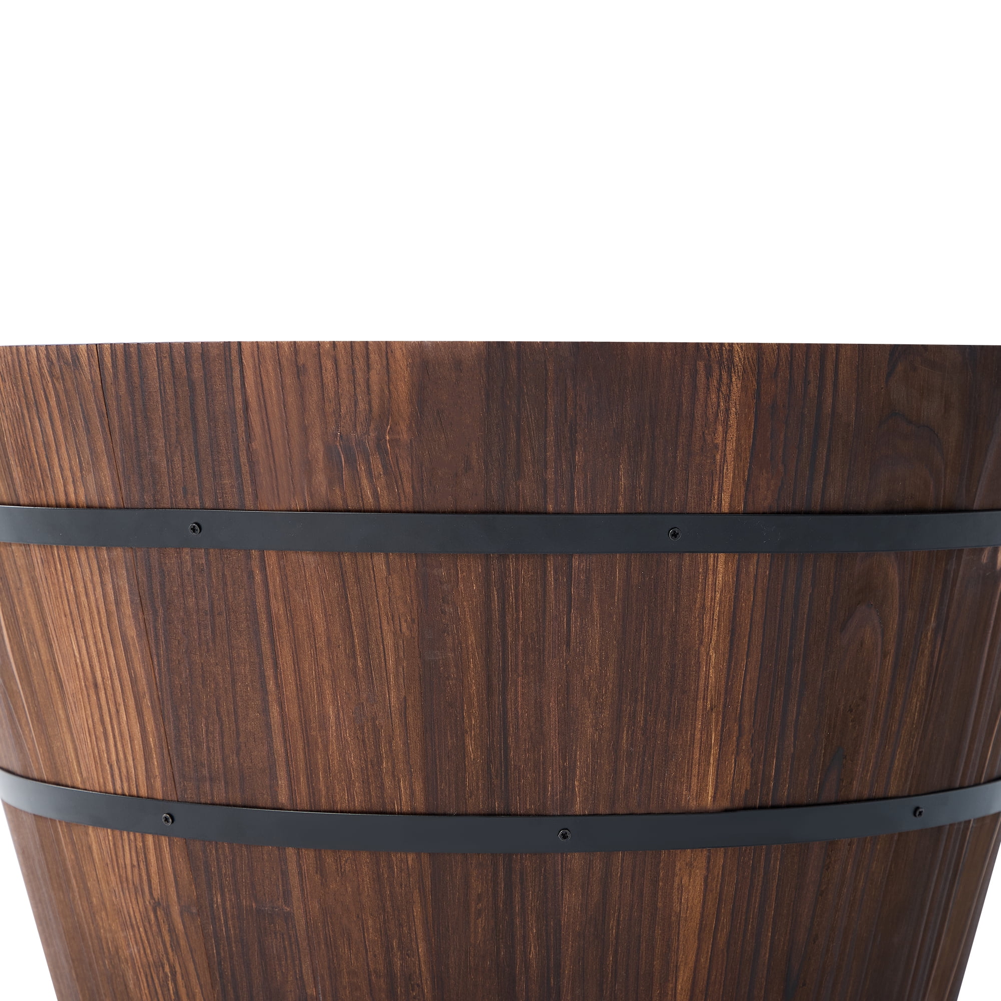 Better Homes & Gardens 26 in Wood Whiskey Barrel Planter