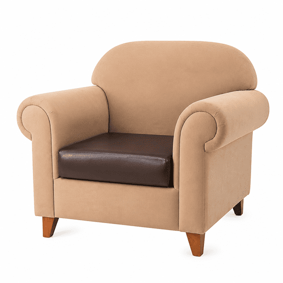 FURMORA Sofa Seat Cushion Cover,Faux Leather Stretchy Chair Loveseat Couch Cushion Covers Slipcovers Couch Cushion Covers for Sofa