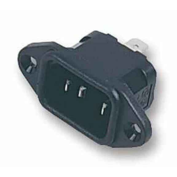 BULGIN LIMITED - IEC Panel Plug Black 2.8mm Tab