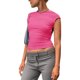 thumbnail image 1 of Camiseta sin espalda para mujer Color puro suave piel amigable transpirable moda camiseta para aniversario, 1 of 7