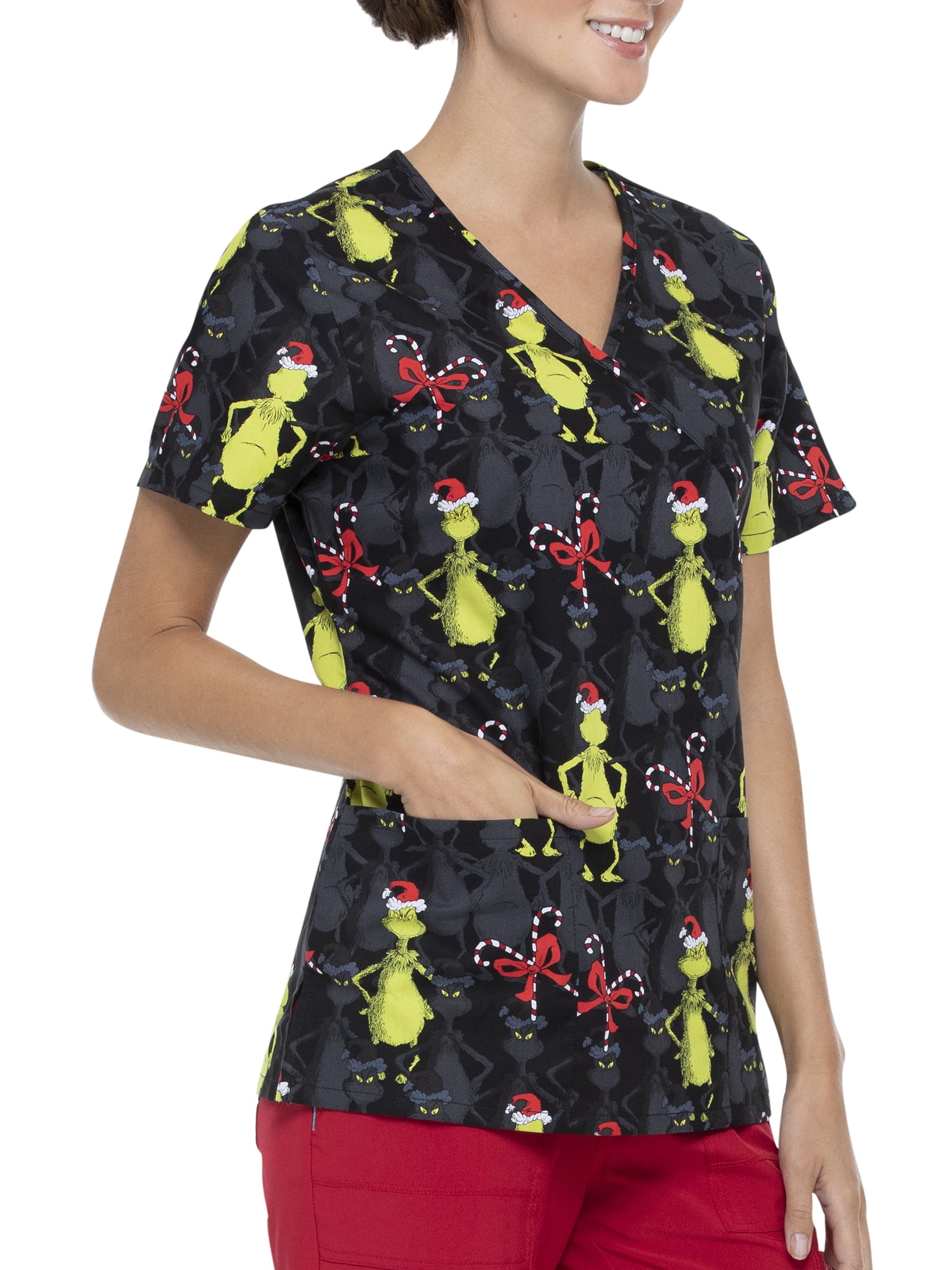 christmas grinch scrub top