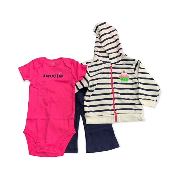 Carter's Just One You Made By Infant Girls 3pc Set Cupcake Sweetie Newborn