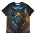 thumbnail image 3 of LAOLIUSN Men's 3D Wolf Graphic T Shirt, All Over Print Short Sleeve Crew Neck Casual Tee, Animal Print Summer Top, S-4XL, 3 of 7