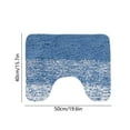 thumbnail image 3 of BingTong Microfiber Contour Toilet Rugs U-Shaped, Shaggy Soft Absorbent Bathroom Rugs, Non-Slip Thick Plush Bathroom Mat, Machine Wash Dry Bath Mats For Toilet Base 1pcs Blue, 3 of 8