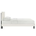 thumbnail image 3 of Modway Leah Chevron Tufted Performance Velvet Twin Platform Bed in White, 3 of 8