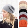 thumbnail image 2 of Nvzi Gorro de punto para invierno, resistente al viento, cálido, para exteriores, de punto, suave y cálido, color beige, 2 of 4