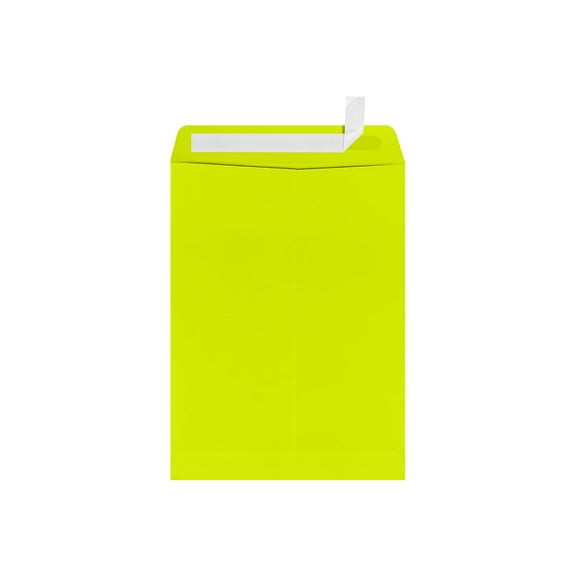 JAM Paper 9 x 12 Open End Envelopes Wasabi  50 Pack Yellow (LUX-4894-L22-50)