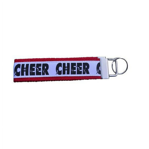 Cheer Wristlet Keychain- Red -