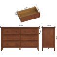 thumbnail image 4 of Dresser, 6 Drawer Wood Dresser, Solid Wood Chest of Drawers, Bedroom 6 Drawer Storage, Dresser My Lux Decor Round, 4 of 8