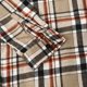 thumbnail image 5 of Camisas Para Hombre XXL Camisa informal de otoño con estampado a cuadros para hombre, blusa informal de manga larga con cuello vuelto (Khaki, S), 5 of 6