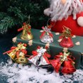 thumbnail image 2 of 4/1 piezas colgantes de campanas navideñas, lazos colgantes para árbol de Navidad, adornos, regalos para Navidad, Año Nuevo, fiesta, festival, decoración, juguetes para niños, 2 of 6