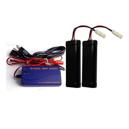 2 x 7.2 Volt NiCd Battery Packs (1500 mAh)   Universal Smart Charger