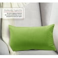 thumbnail image 2 of Nestl Velvet Throw Pillow Covers Solid Rectangle Soft Decorative Pillow Cover for Sofa, 12" x 20", Garden Green, Pack of 2, 2 of 8