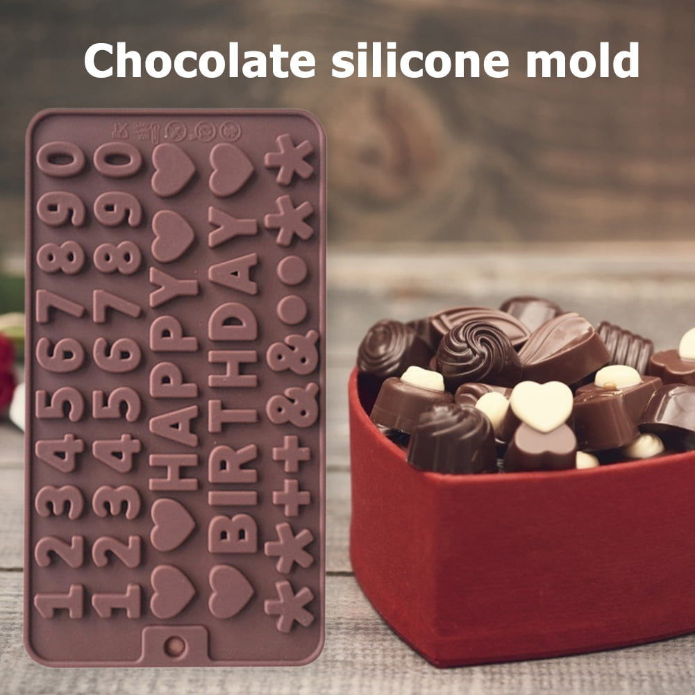 3D Letter Number Silicone Fondant Mold Cake Chocolate Mould 