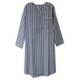 thumbnail image 3 of Mens Over-the-Head Cotton Front-Snap Nightshirt, 3 of 6