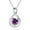 02-Amethyst, variant on Garnet Necklace January Birthstone for Women Sterling Silver Dainty Infinity Pendant Necklace Red Gemstone Fine Jewelry Birthday Anniversary Graduation Gifts for Women Her Mom
