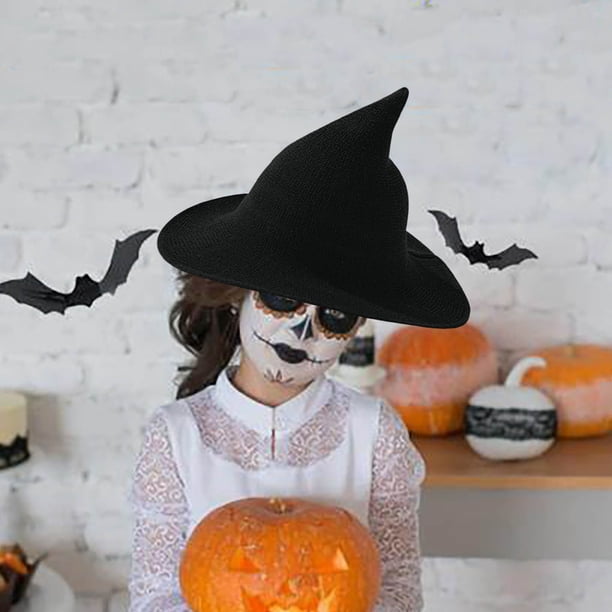 Decoraciones de Halloween, adornos de Halloween, regalos de Halloween, sombrero de bruja de verano de mago de gran venta, sombrero plegable con punta de punta, sombrero de Halloween