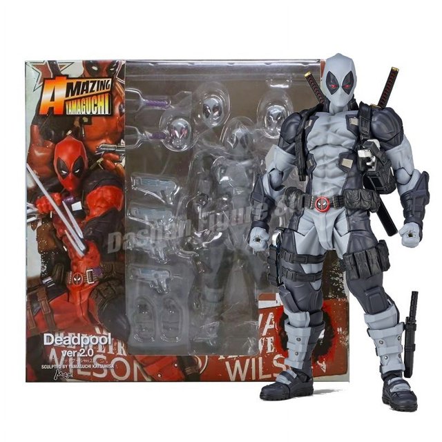 Figura de acción de PVC de Yamaguchi Deadpool 2,0, colección de 15cm, Kaiyodo Revoltech 025EX, estatuilla de Deadpool y Lobezno, modelo de juguete