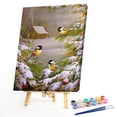 thumbnail image 1 of Cuadros Decorativos Kit de pintura al óleo de pájaro de Navidad DIY por números dibujo sobre lienzo imagen decoración del hogar JShteea Nuevos Originales, 1 of 9