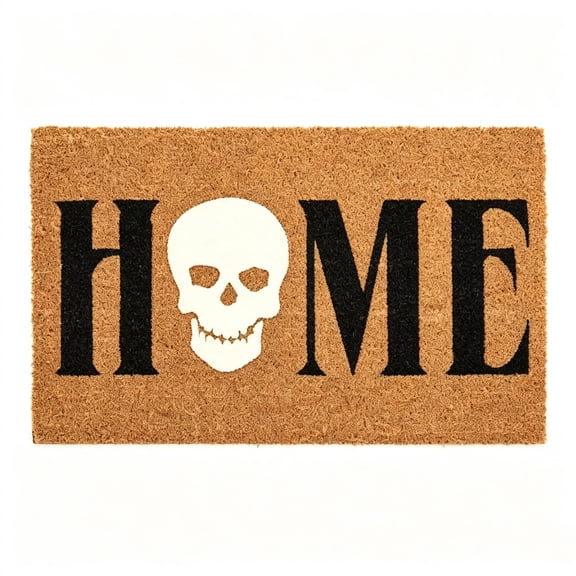 Aurorax Halloween Decorations Outdoor,Outdoor Halloween Mat for Front Door Faux Coir Spooky Welcome Fall Decorations for Home Outdoor Yellow