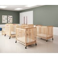 thumbnail image 7 of Foundations SafetyCraft Compact Slatted Crib, 3" Mattress Included, Locking Wheels, Natural, 7 of 7