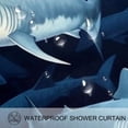 thumbnail image 3 of Shark Waterproof Printed Shower Curtain Set with Hooks - Bathroom Decoration, 3 of 5
