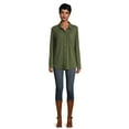 thumbnail image 2 of Time and Tru Women's Cozy Button Front, 2 of 5