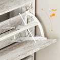 thumbnail image 7 of Smuxee Farmhouse Shoe Cabinet with Storage Table and Shelf,Entryway Shoe Storage Cabinet,Wood White, 7 of 7