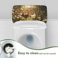 thumbnail image 4 of ZIATUBLE Rooster Daisy Toilet Top Cover Stretchy Toilet Tank Cover Protector Toilet Bowl Tank Covers for Bathroom 2 Piece Stretchable Toilet Lid Cover Toilet Lid Dust Cover Decor Accessories, 4 of 5