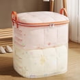 thumbnail image 5 of Hvmvliv 1Pc Clothes Organizer Clothes Storage Bags, Clear Storage Containers with Reinforced Handle, Sturdy Zipper, Closet Organizer for Blanket, Comforter, Pillow, Bedding Beige, 5 of 6