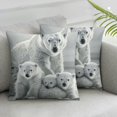 thumbnail image 3 of Polar Bear Throw Pillow Covers,Polar Bear Printed Cushion Covers for Kids Boys Girls Adult,Polar Bear Family Pillow Covers,Cute Animal Decorative Pillow Covers White, 3 of 7