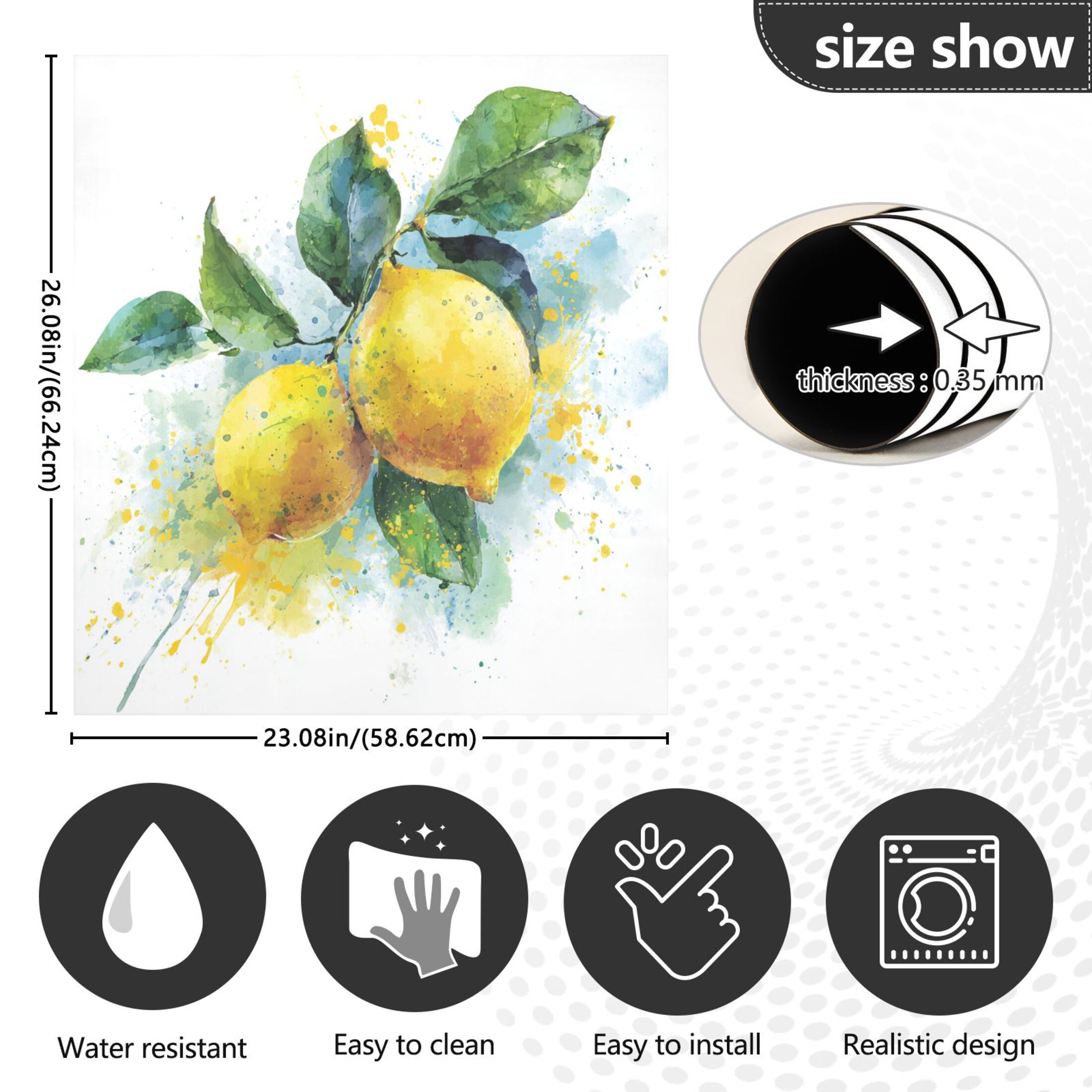 Dishwasher Sticker Magnetic Dishwasher Sticker Magnetic Decorative Sticker Refrigerator Sticker Dishwasher Decorative Stickers Lemon