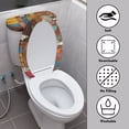 thumbnail image 3 of HELLHERO Colored Wooden Board Patterns Toilet Lid Covers, Soft Universal Elastic Installation, Comfortable and Practical Elastic Bottom Elastic Edge, 3 of 8