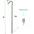 thumbnail image 2 of AAGUT Tent Stakes, Tent Stakes Metal Garden Edging Fence Hooks Yard Camping Stake Heavy Duty Galvanized 9 Inch 6 Gauge Tent Pegs for Tarp, Inflatable, Outdoor Christmas Decorations, 8 Pack, 2 of 8