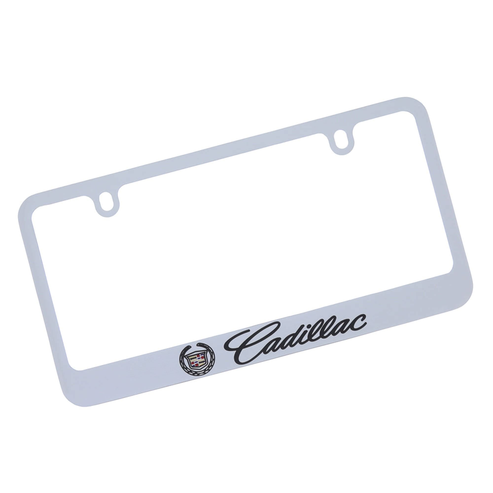 Cadillac Logo Chrome Metal License Plate Frame