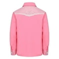 thumbnail image 2 of renvena Girls Western Cowgirl Fringe Shirt Long Sleeve Sequin Tassel Shirt Retro Casual Blouse Top Pink 12, 2 of 7