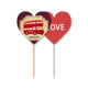 thumbnail image 1 of UK - London Bus doble piso Stamp Palillos de dientes bandera etiqueta de amor selección de pastelitos, 1 of 4