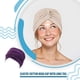 thumbnail image 3 of Envoltura de cabeza de estilo simple turbante ajustable atractiva pelos transpirables cuidados adornos de viernes turbantes de día de San Valentín para mujeres púrpura Inevent AP008223-01, 3 of 6