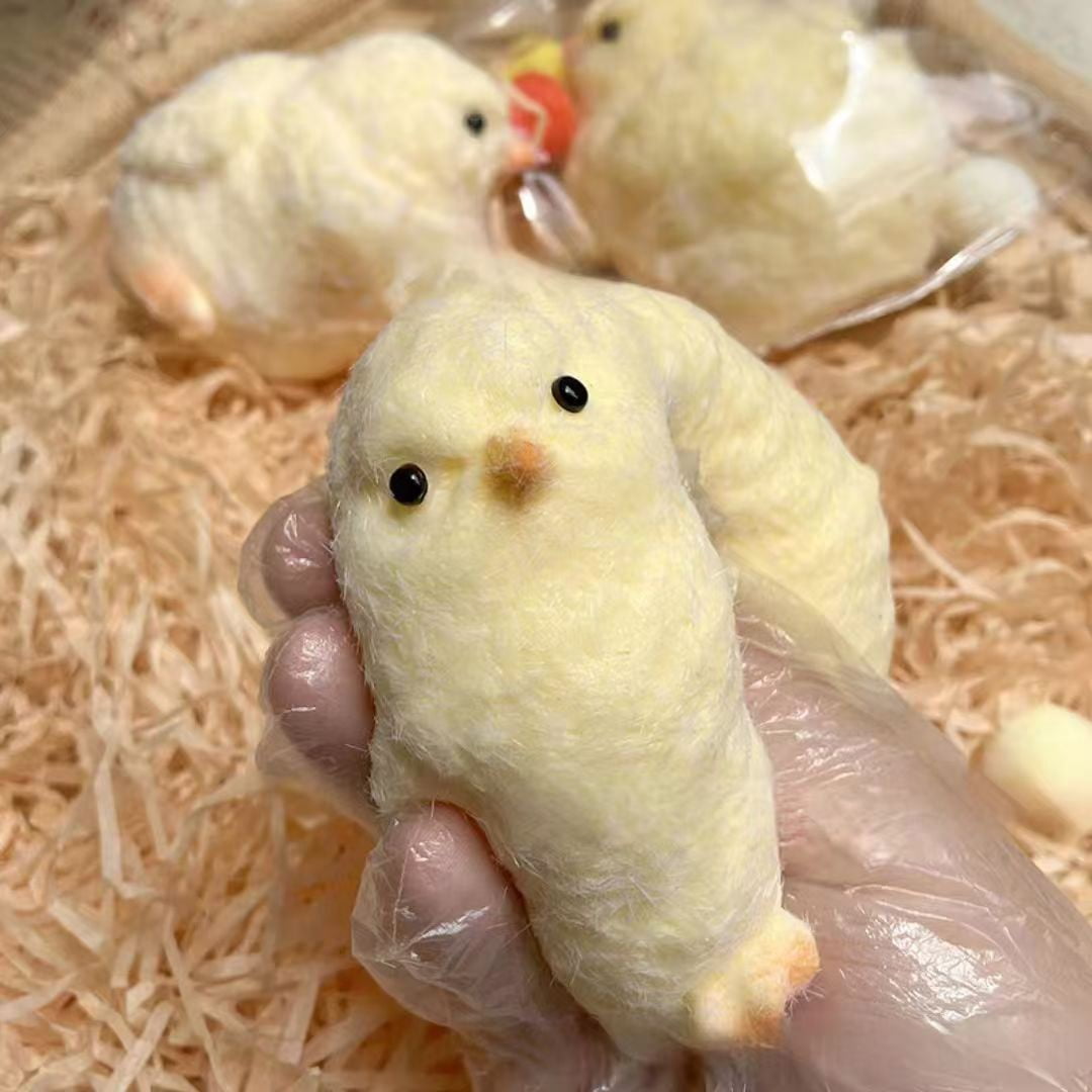 Handmade Chick Taba Squishy Toys Ultra Soft Squishy Fidget Toys Silicone Squeeze Toys for Stress Relief (Chicken)