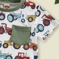 thumbnail image 4 of HCNTES Baby Boys Clothing Sets Fun Tractor Print Summer Outfit Baby Boy Clothing Sets, 4 of 6