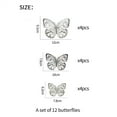 thumbnail image 6 of XMMSWDLA Wall Decor Living Room 12pcs 3d Metal Texture Hollow Butterfly Wall Stickersilver Christian Wall Decor, 6 of 6
