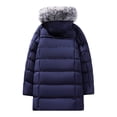 thumbnail image 3 of Mens Winter Coat Water Resistant Thicken Puffy Jacket Insulated Parka Snow Jacket with Fur Removable Hood, 3 of 6