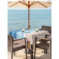 thumbnail image 3 of Outdoor Tablecloth with Umbrella Hole for Patio/Picnic/Party/Camping, Navy Blue Coastal Waterproof Table Cloth Square Cover Washable, Waves Summer Beach Ocean Sea (54"x 54"), 3 of 9