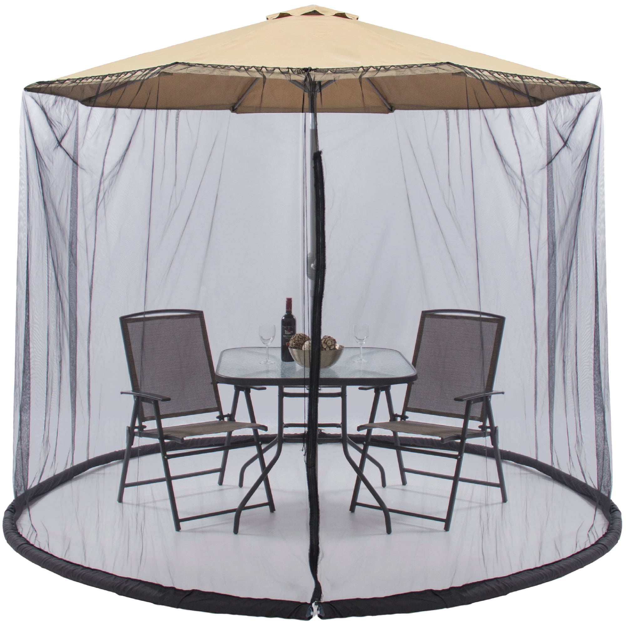 Best Choice Products 9ft Patio Umbrella Bug Screen w/ Zipper Door