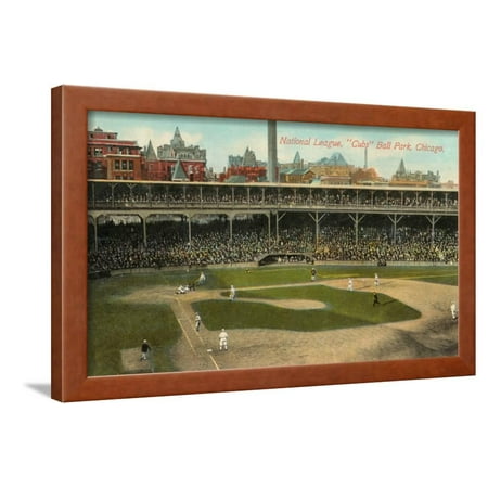 Chicago Outdoor Wall - National League, Cubs Ball Park, Chicago Framed Print Wall Art